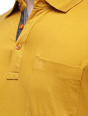 mustard solid polo t-shirt - 17607729 - Standard Image - 5