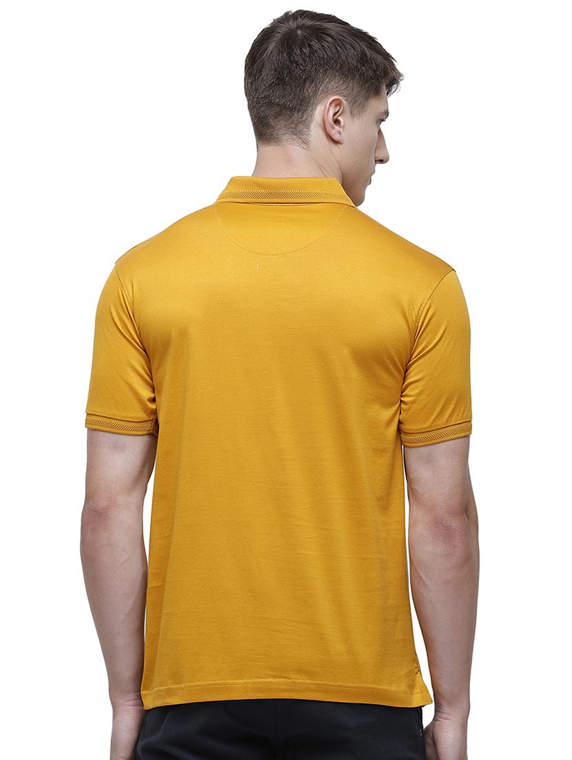 mustard solid polo t-shirt - 17607729 - Zoom Image - 3