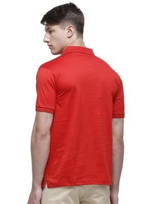 red solid polo t-shirt - 17607732 - Standard Image - 3