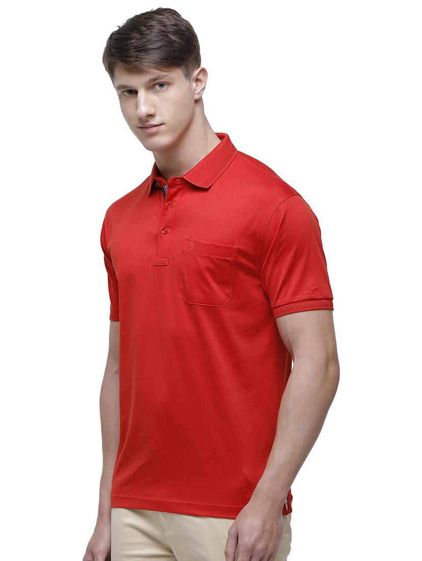 red solid polo t-shirt - 17607732 - Zoom Image - 2