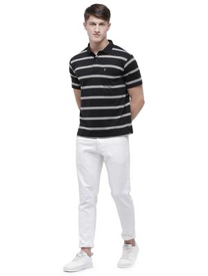 black striped polo t-shirt - 17607748 - Standard Image - 4