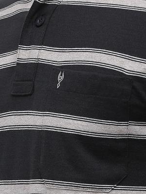 black striped polo t-shirt - 17607748 - Standard Image - 5