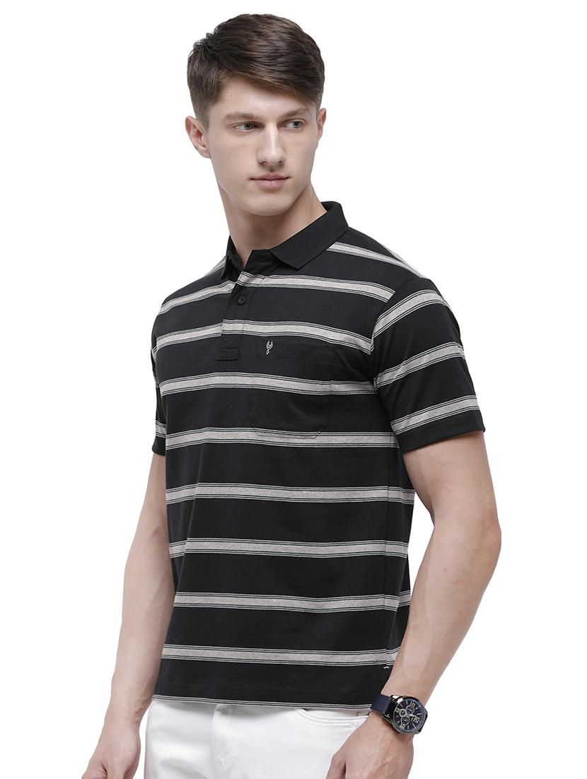 black striped polo t-shirt - 17607748 - Zoom Image - 2