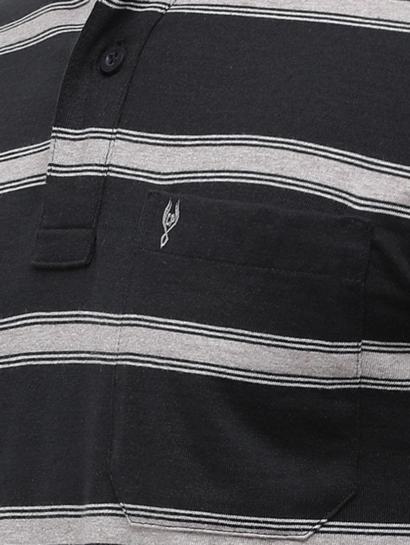 black striped polo t-shirt - 17607748 - Zoom Image - 5