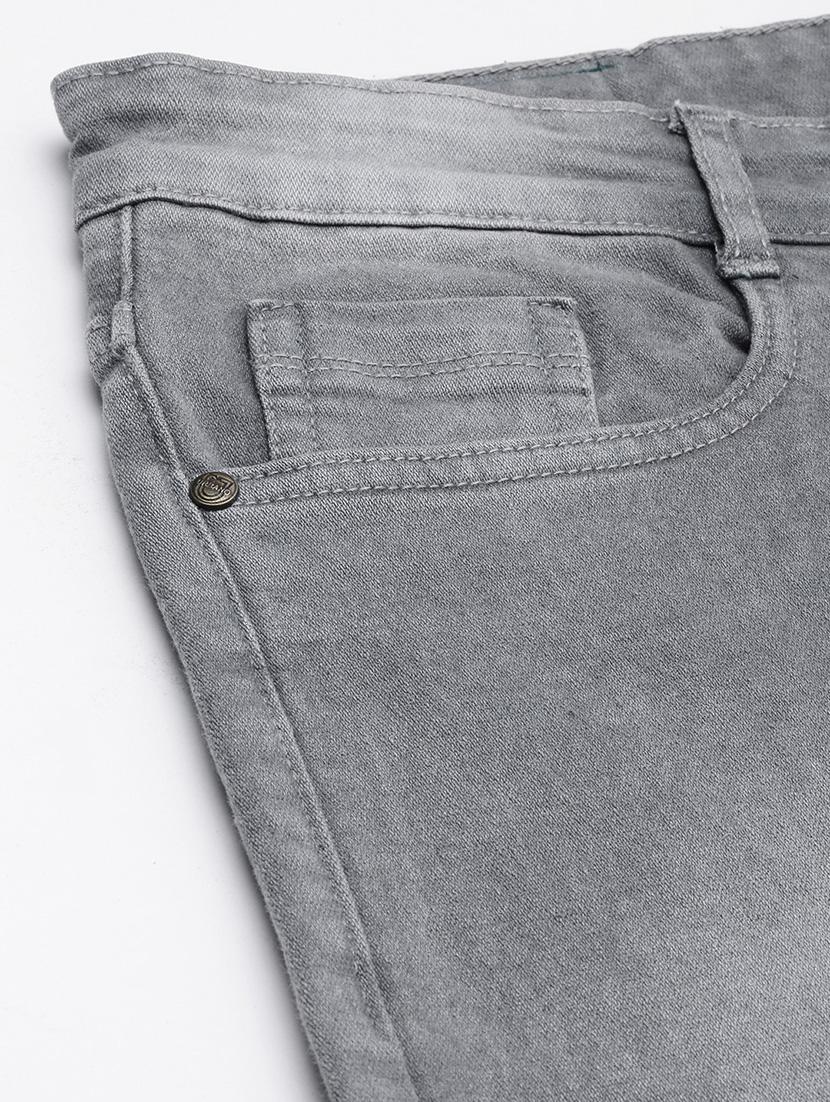 grey light washed slashed knee denim jeans - 17608354 - Zoom Image - 6