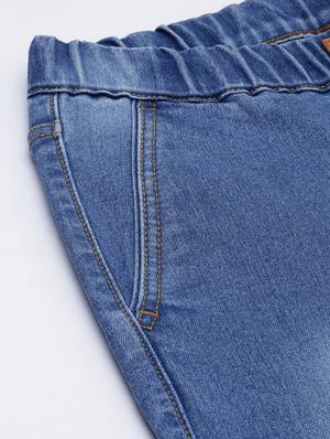 blue washed denim jogger - 17608360 - Standard Image - 6