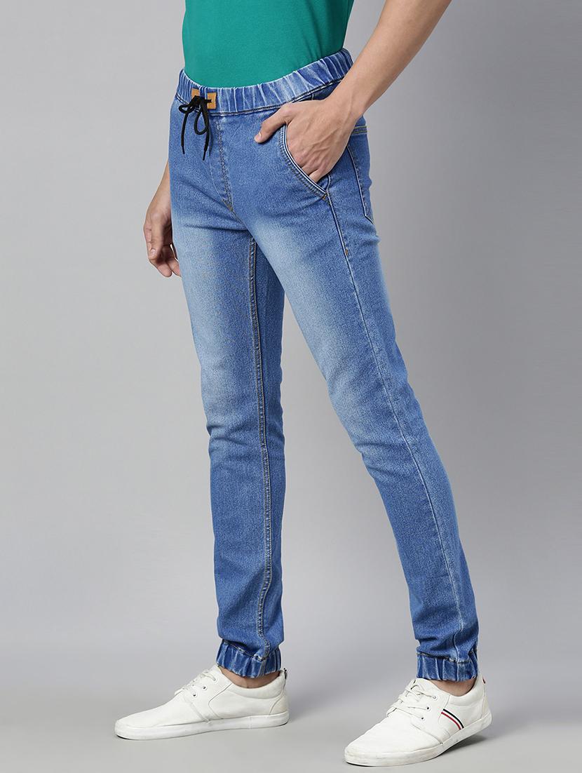 blue washed denim jogger - 17608360 - Zoom Image - 2