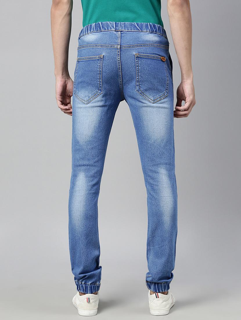 blue washed denim jogger - 17608360 - Zoom Image - 3