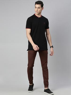 black solid t-shirt - 17608362 - Standard Image - 4