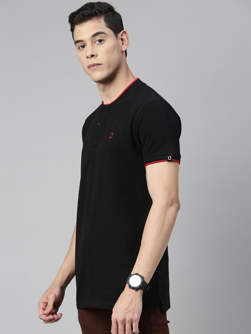 black solid t-shirt - 17608362 - Zoom Image - 2