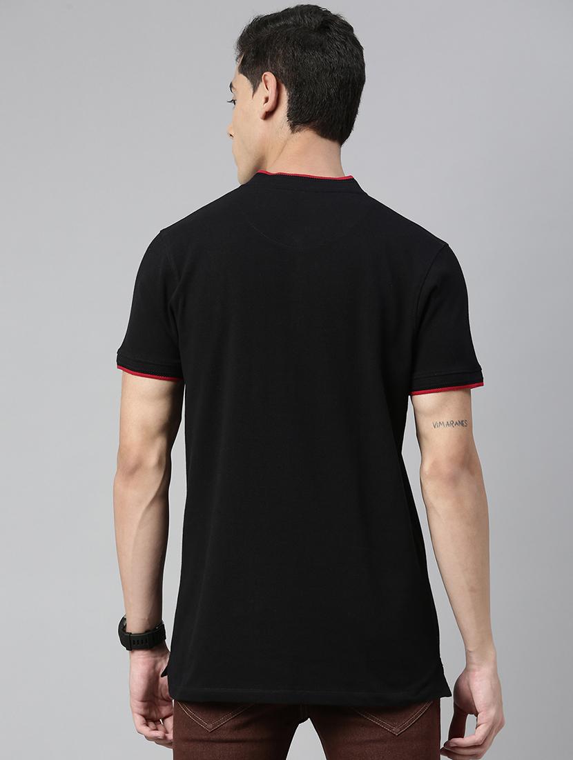 black solid t-shirt - 17608362 - Zoom Image - 3