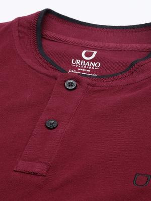 maroon solid t-shirt - 17608364 - Standard Image - 5