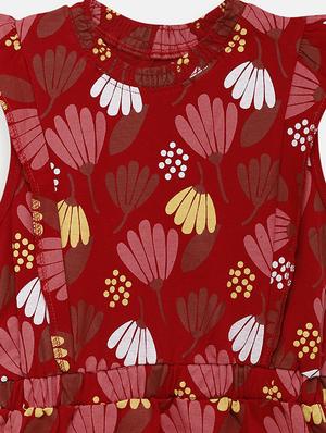 red cotton frock - 17608386 - Standard Image - 3