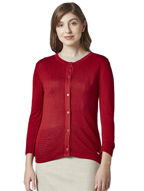 v-neck solid cardigan - 17608566 - Standard Image - 1