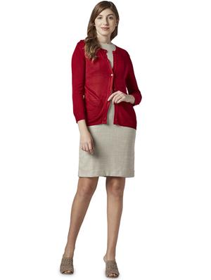 v-neck solid cardigan - 17608566 - Standard Image - 4