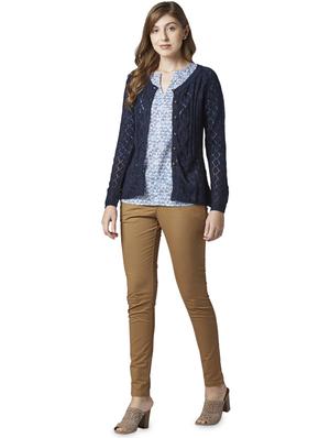 v-neck textured cardigan - 17608579 - Standard Image - 4