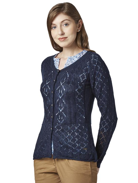 v-neck textured cardigan - 17608579 - Zoom Image - 2