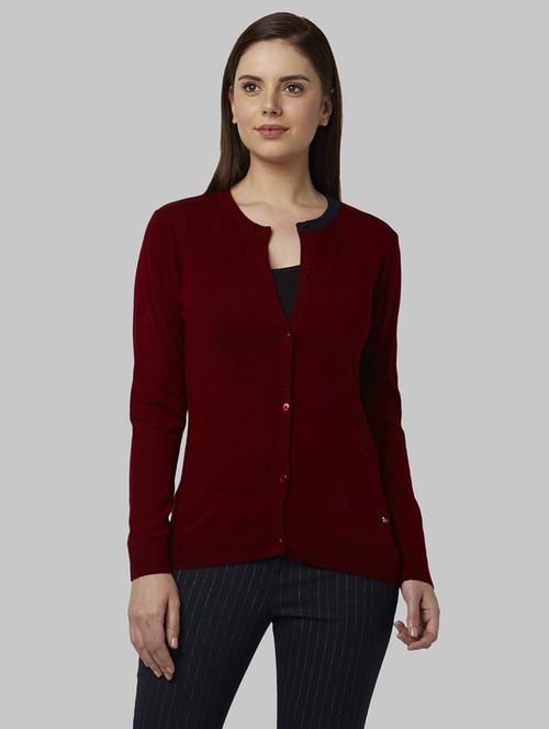 bottle green solid cardigan - 17608586 - Standard Image - 1