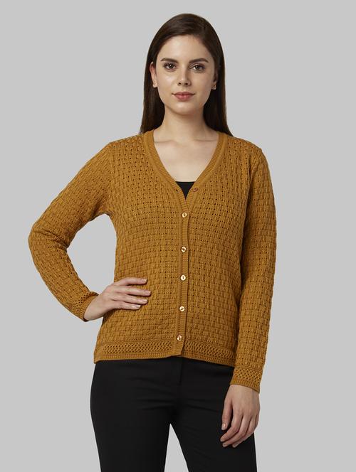 v-neck textured cardigan - 17608587 - Standard Image - 1