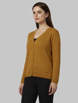 v-neck textured cardigan - 17608587 - Standard Image - 2