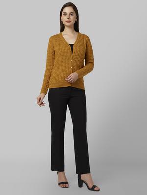 v-neck textured cardigan - 17608587 - Standard Image - 4