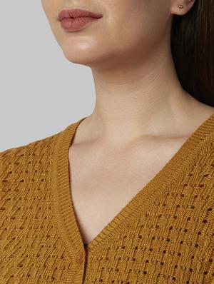 v-neck textured cardigan - 17608587 - Standard Image - 5