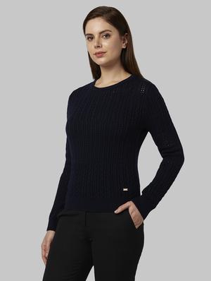 blue acrylic regular pullover - 17608604 - Standard Image - 2