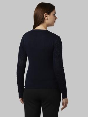 blue acrylic regular pullover - 17608604 - Standard Image - 3
