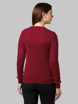 blue acrylic regular pullover - 17608605 - Standard Image - 3
