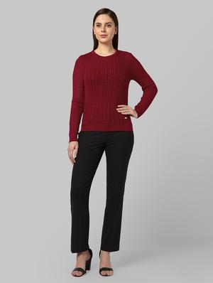 blue acrylic regular pullover - 17608605 - Standard Image - 4