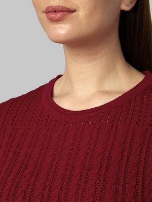 blue acrylic regular pullover - 17608605 - Standard Image - 5