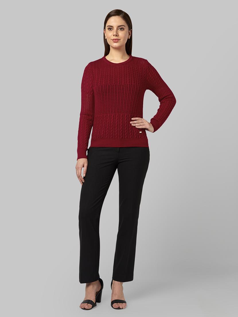 blue acrylic regular pullover - 17608605 - Zoom Image - 4
