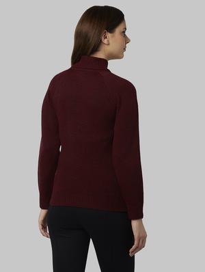 turtle neck color block pullover - 17608619 - Standard Image - 3