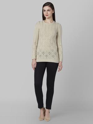 round neck solid pullover - 17608629 - Standard Image - 4
