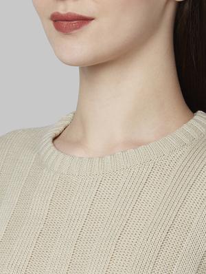 round neck solid pullover - 17608629 - Standard Image - 5