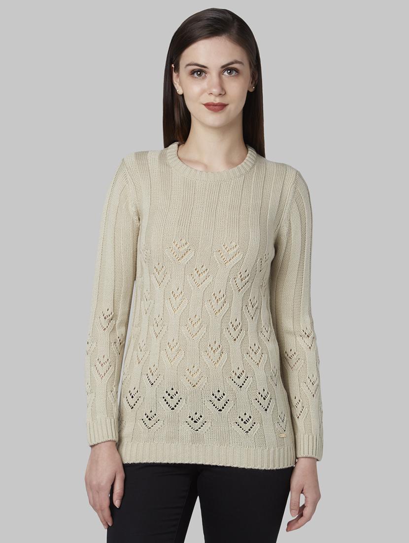 round neck solid pullover - 17608629 - Zoom Image - 1