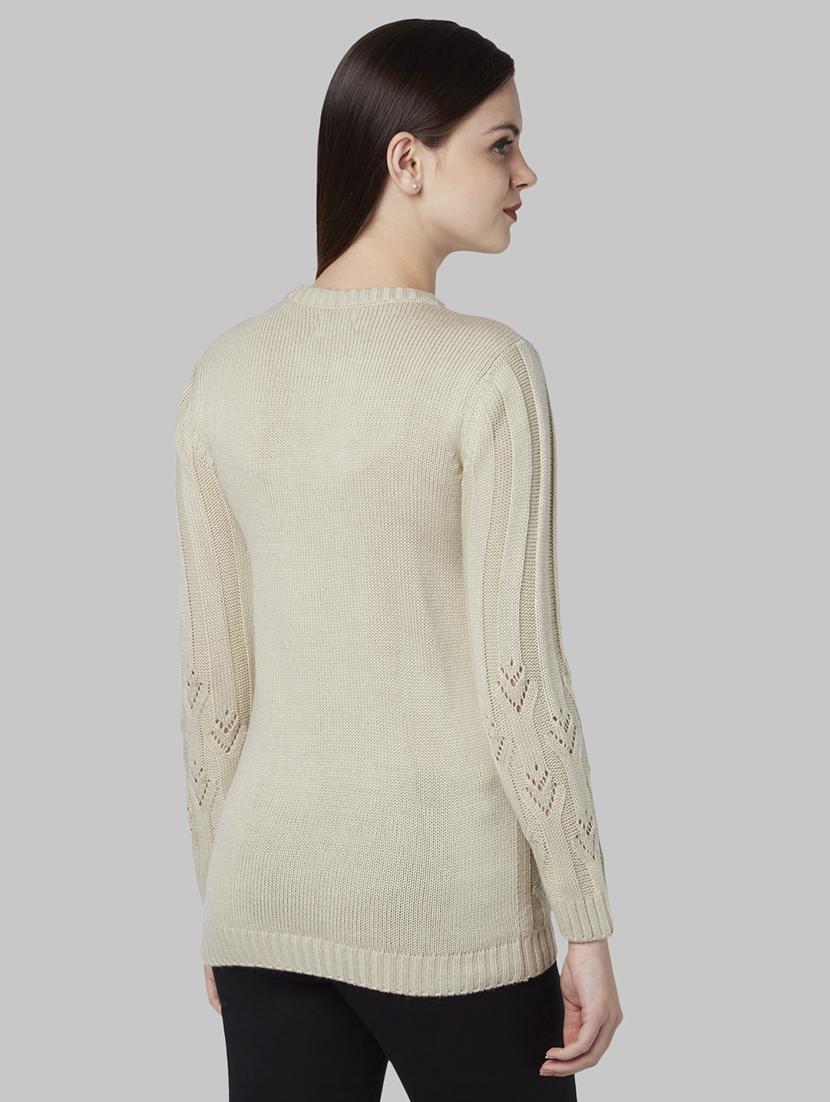 round neck solid pullover - 17608629 - Zoom Image - 3