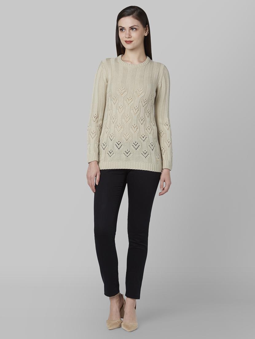 round neck solid pullover - 17608629 - Zoom Image - 4