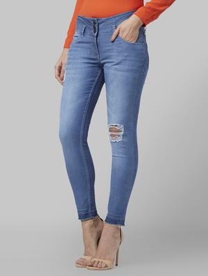 mid rise distressed jeans - 17608755 - Standard Image - 2