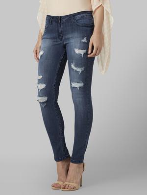 mid rise distressed jeans - 17608764 - Standard Image - 2