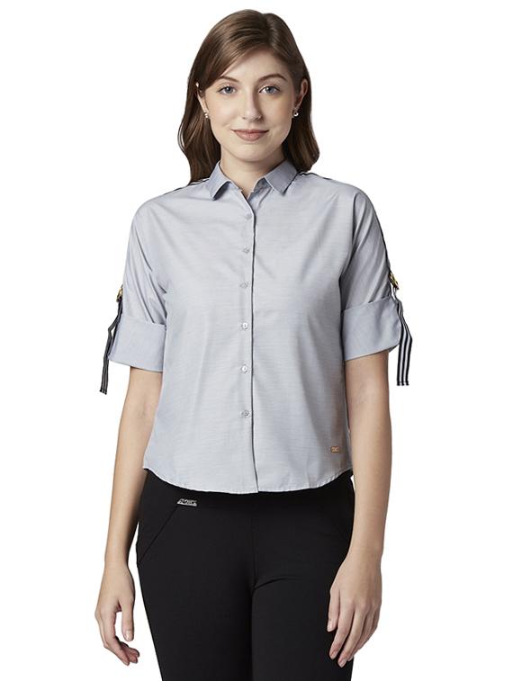 short sleeves solid shirt - 17608884 - Zoom Image - 1