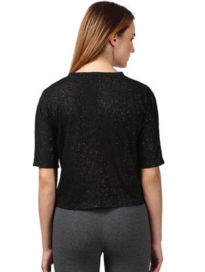 black polyester regular tee - 17608962 - Standard Image - 3