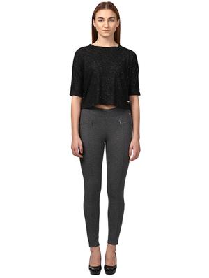 black polyester regular tee - 17608962 - Standard Image - 4