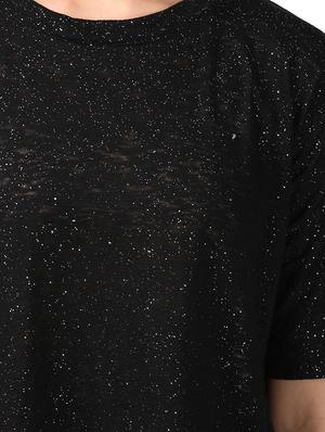 black polyester regular tee - 17608962 - Standard Image - 5