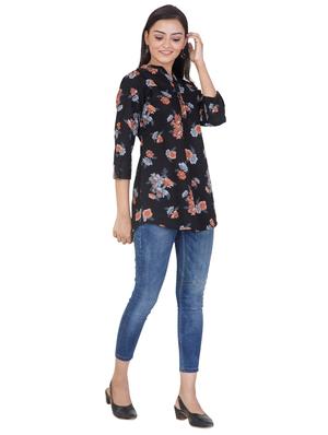 black cotton regular tunic - 17609079 - Standard Image - 4