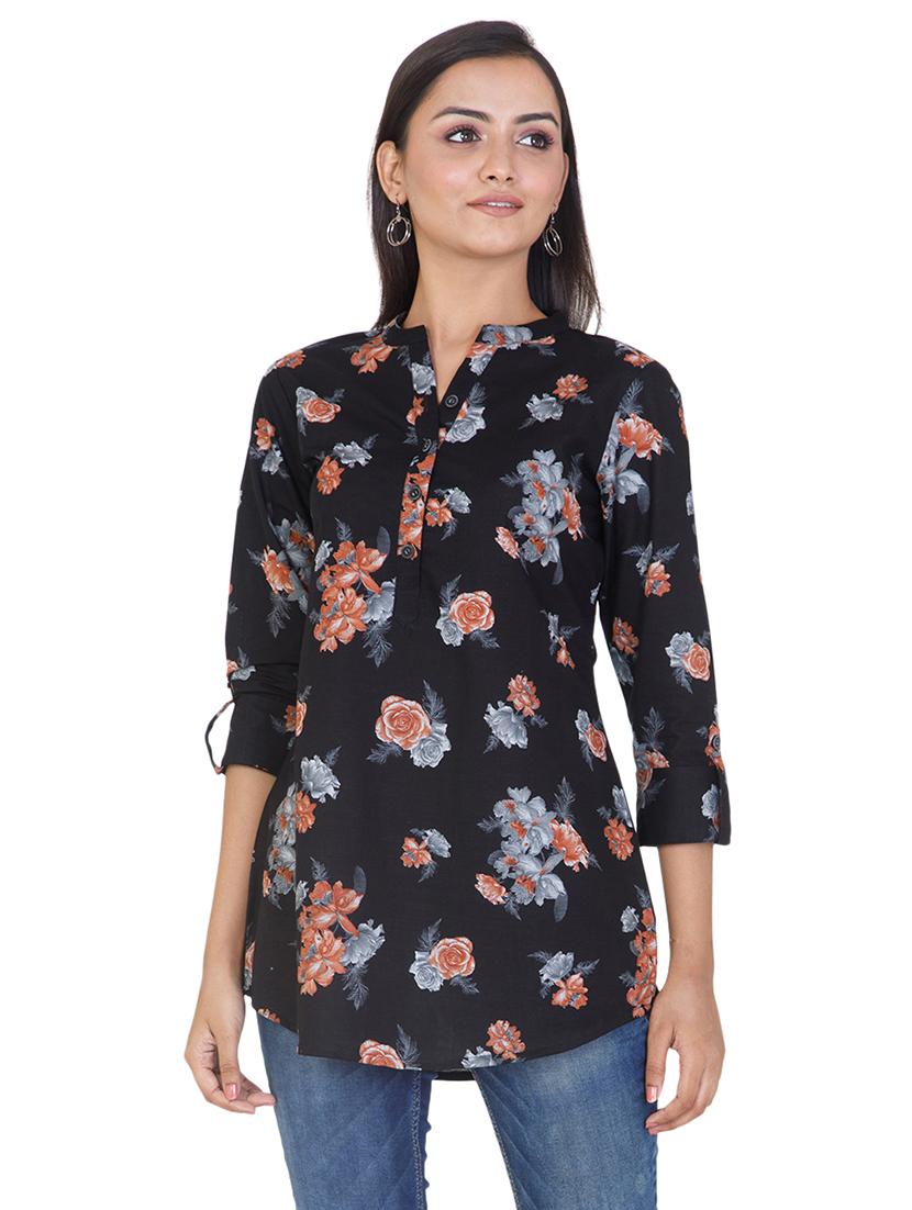 black cotton regular tunic - 17609079 - Zoom Image - 1