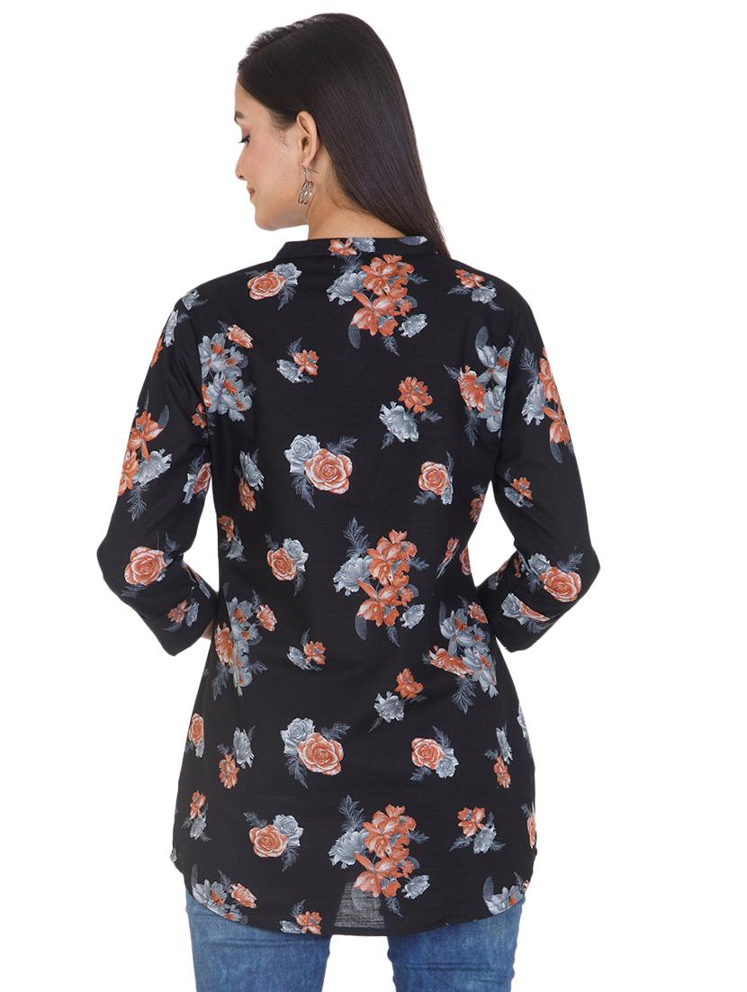 black cotton regular tunic - 17609079 - Zoom Image - 3