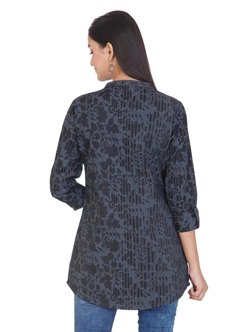 black cotton regular tunic - 17609080 - Zoom Image - 3