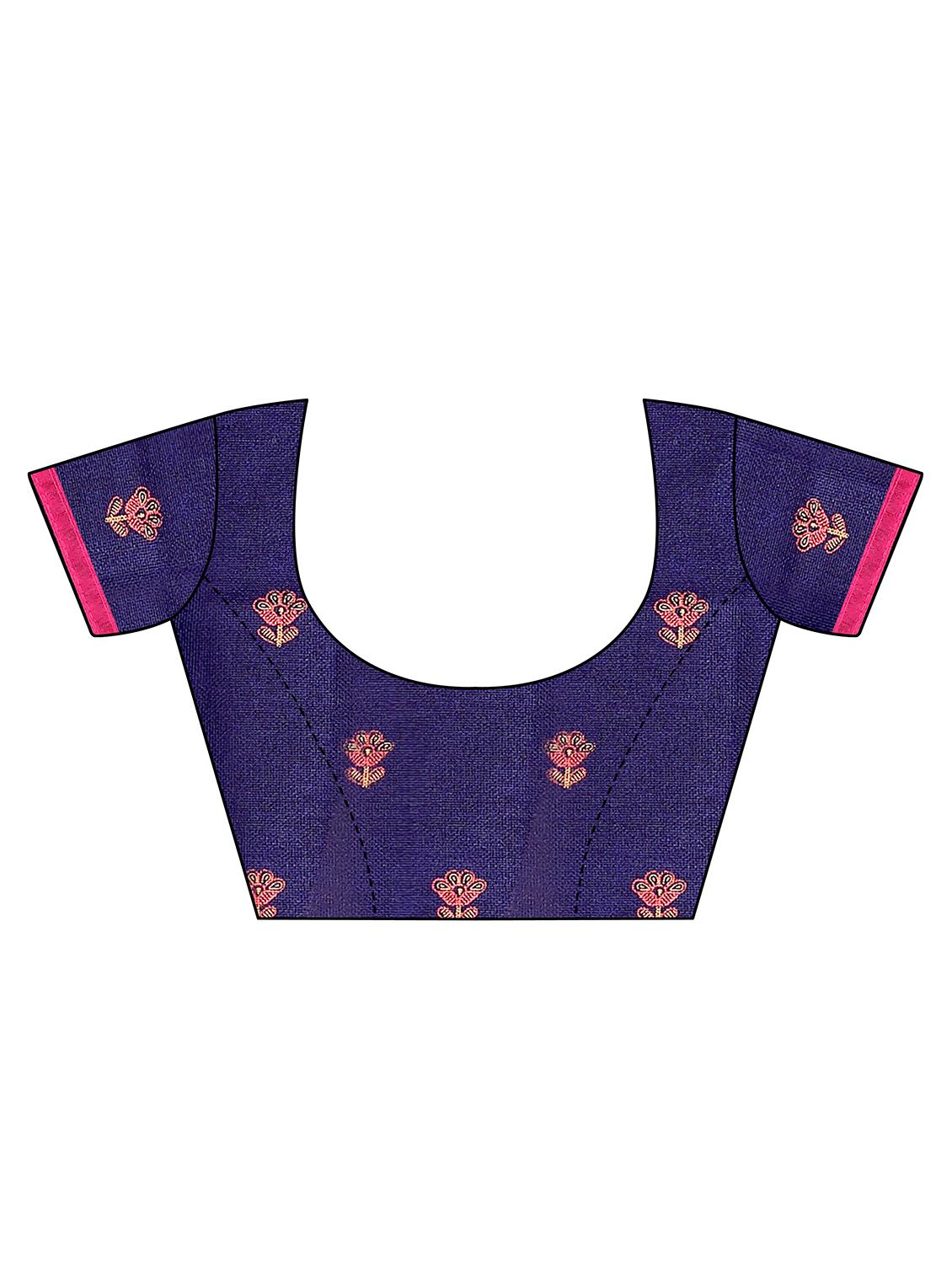 mirror work printed saree with blouse - 17609535 - Zoom Image - 3