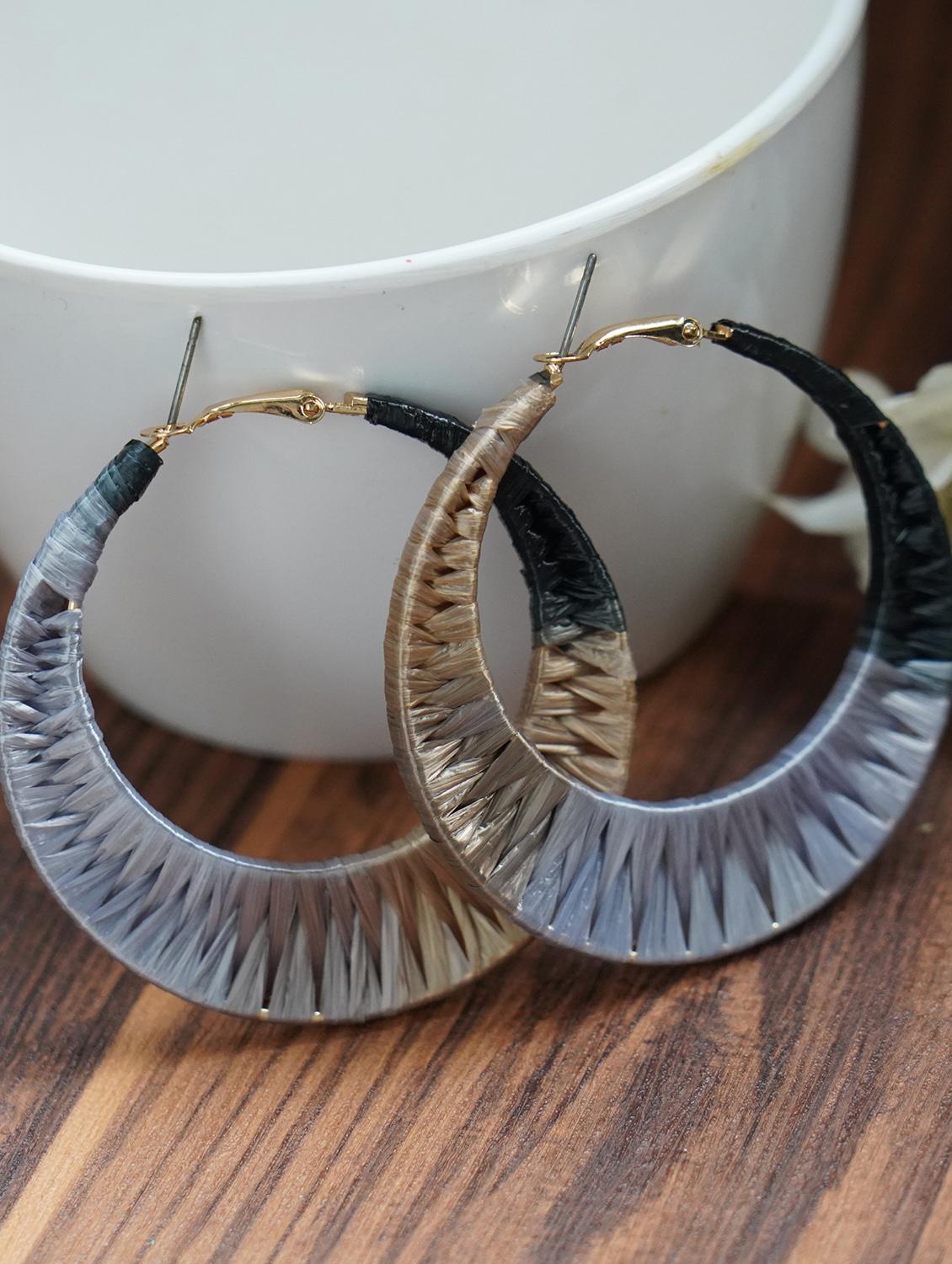 multi colored brass hoop earrings - 17610314 - Zoom Image - 2